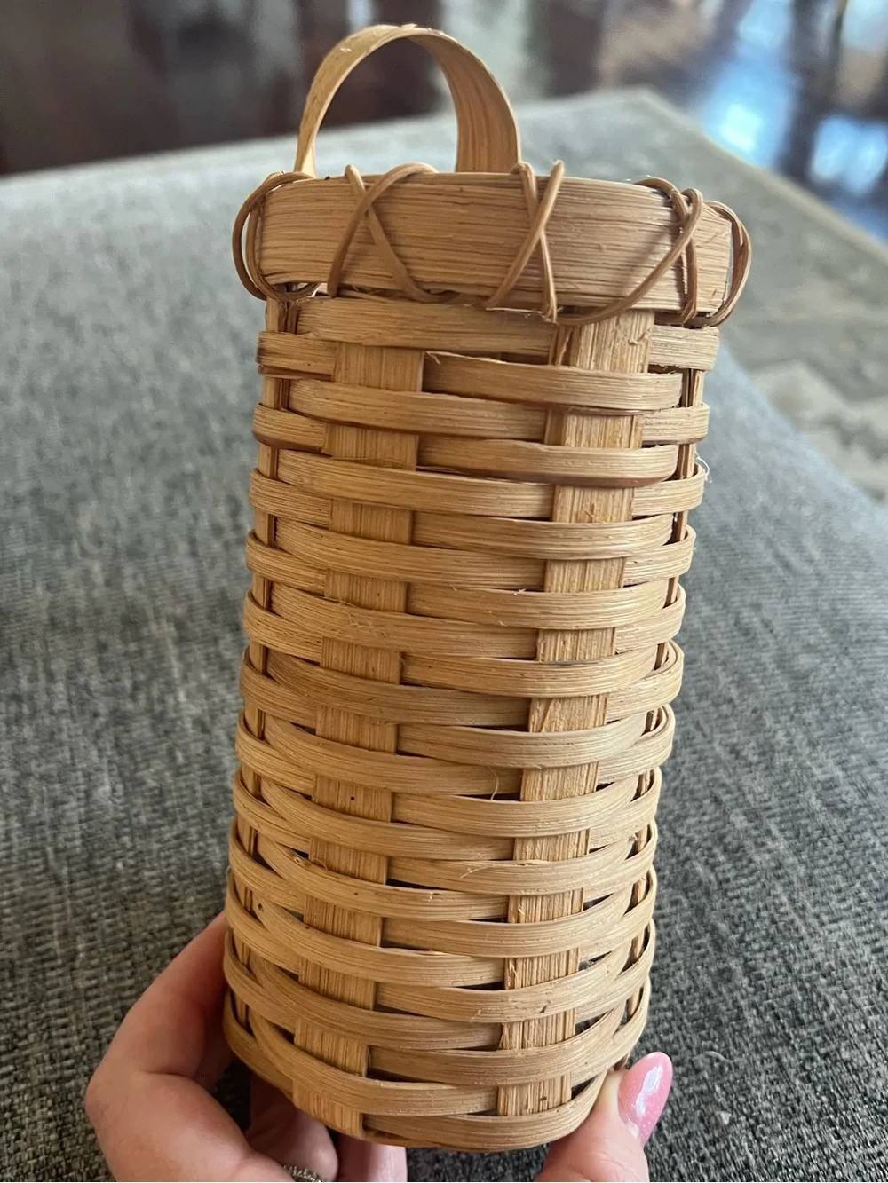 Handwoven Natural Tan Wicker Basket 🧺